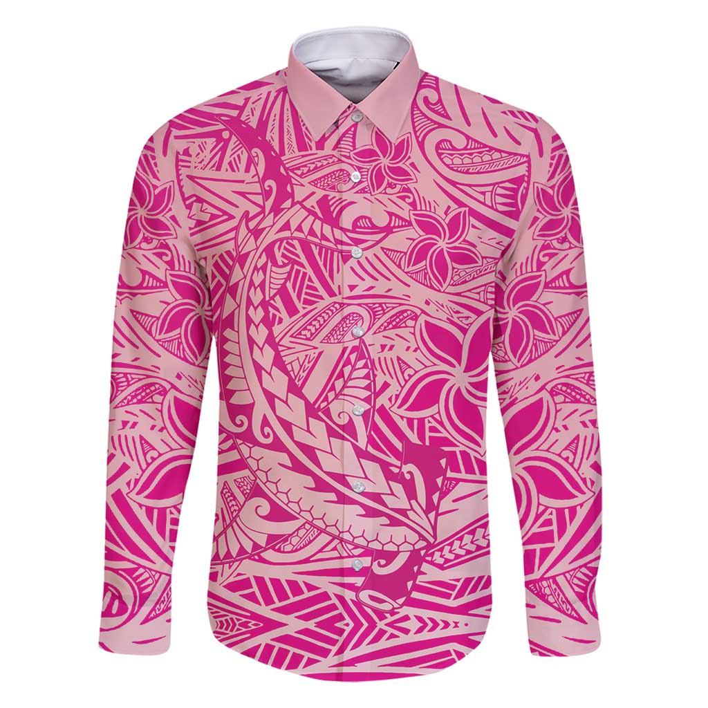 Beige Gradient Polynesia Family Matching Off Shoulder Maxi Dress and Hawaiian Shirt Hawaiian Tribal Hammerhead Shark Tattoo LT14 Dad's Shirt - Long Sleeve Beige - Polynesian Pride
