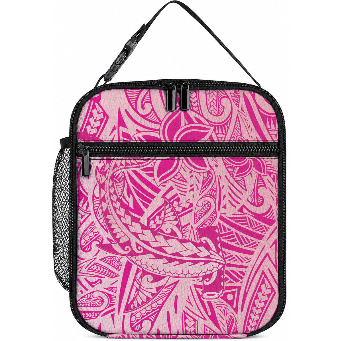 Beige Gradient Polynesia Lunch Bag Hawaiian Tribal Hammerhead Shark Tattoo