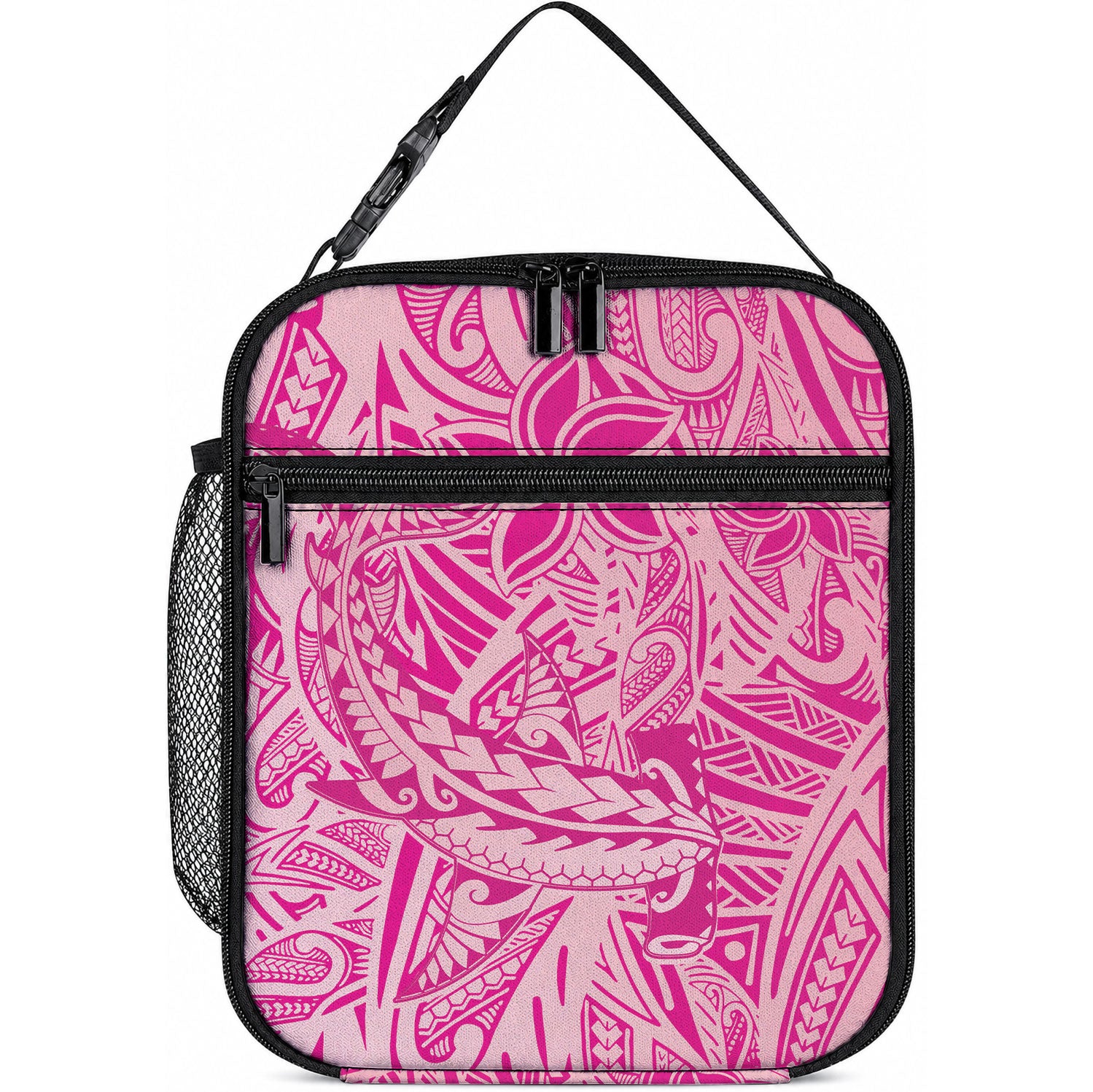 Beige Gradient Polynesia Lunch Bag Hawaiian Tribal Hammerhead Shark Tattoo