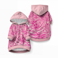 Beige Gradient Polynesia Pet Hoodie Hawaiian Tribal Hammerhead Shark Tattoo