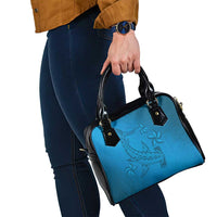 Blue Gradient Polynesia Shoulder Handbag Hawaiian Tribal Hammerhead Shark Tattoo LT14 - Polynesian Pride