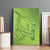 Green Gradient Polynesia Canvas Wall Art Hawaiian Tribal Hammerhead Shark Tattoo