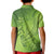 Green Gradient Polynesia Kid Polo Shirt Hawaiian Tribal Hammerhead Shark Tattoo