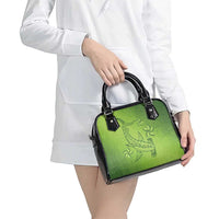 Green Gradient Polynesia Shoulder Handbag Hawaiian Tribal Hammerhead Shark Tattoo LT14 - Polynesian Pride