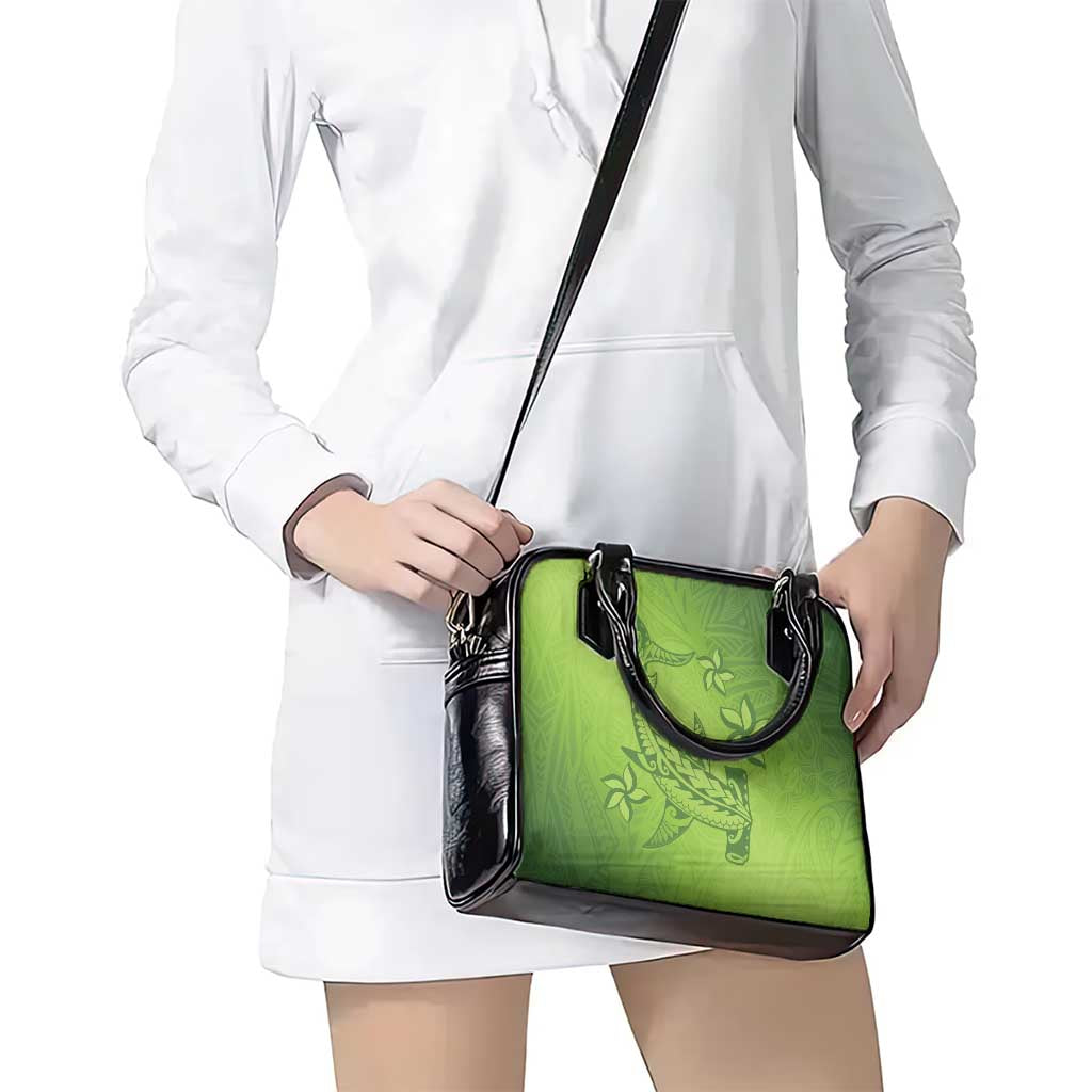 Green Gradient Polynesia Shoulder Handbag Hawaiian Tribal Hammerhead Shark Tattoo LT14 - Polynesian Pride