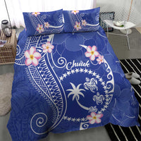 FSM Chuuk Constitution Day Bedding Set Frangipani Flowers Polynesian Curves Style