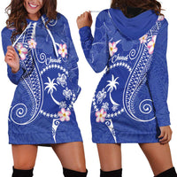 FSM Chuuk Constitution Day Hoodie Dress Frangipani Flowers Polynesian Curves Style