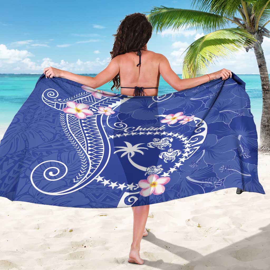 FSM Chuuk Constitution Day Sarong Frangipani Flowers Polynesian Curves Style