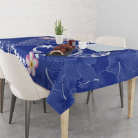 FSM Chuuk Constitution Day Tablecloth Frangipani Flowers Polynesian Curves Style