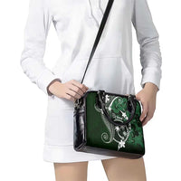 FSM Chuuk Shoulder Handbag Turtle Tropical Flowers Polynesian - Green LT14 - Polynesian Pride