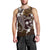 FSM Chuuk Men Tank Top Turtle Tropical Flowers Polynesian - Brown