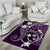 FSM Chuuk Area Rug Turtle Tropical Flowers Polynesian - Purple