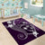 FSM Chuuk Area Rug Turtle Tropical Flowers Polynesian - Purple