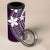 FSM Chuuk 4 in 1 Can Cooler Tumbler Turtle Tropical Flowers Polynesian - Purple