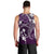 FSM Chuuk Men Tank Top Turtle Tropical Flowers Polynesian - Purple