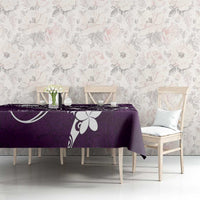 FSM Chuuk Tablecloth Turtle Tropical Flowers Polynesian - Purple