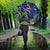 Personalized New Zealand Pukeko Christmas Umbrella Meri Kirihimete Taniko Ponga Koru Blue - Polynesian Pride