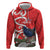 Personalized New Zealand Pukeko Christmas Hoodie Meri Kirihimete Taniko Ponga Koru Red - Polynesian Pride