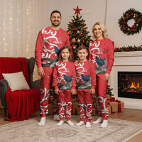 Personalized New Zealand Pukeko Christmas Pajama Set Meri Kirihimete Taniko Ponga Koru Red - Polynesian Pride