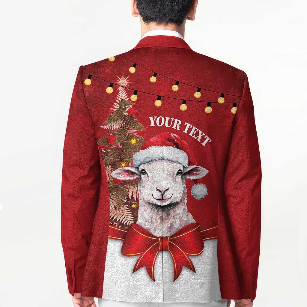 Personalized New Zealand Sheep Christmas Blazer Hipi Meri Kirihimete Silver Fern Xmas Tree LT14 - Polynesian Pride