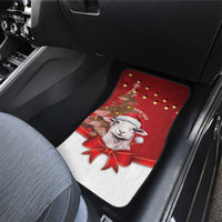 Personalized New Zealand Sheep Christmas Car Mats Hipi Meri Kirihimete Silver Fern Xmas Tree LT14 - Polynesian Pride