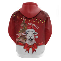 Personalized New Zealand Sheep Christmas Hoodie Hipi Meri Kirihimete Silver Fern Xmas Tree - Polynesian Pride