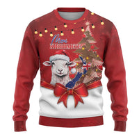 Personalized New Zealand Sheep Christmas Ugly Christmas Sweater Hipi Meri Kirihimete Silver Fern Xmas Tree LT14 - Polynesian Pride