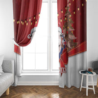 Personalized New Zealand Sheep Christmas Window Curtain Hipi Meri Kirihimete Silver Fern Xmas Tree LT14 - Polynesian Pride