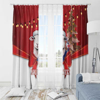 Personalized New Zealand Sheep Christmas Window Curtain Hipi Meri Kirihimete Silver Fern Xmas Tree LT14 - Polynesian Pride