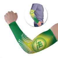 Cook Islands 682 Arm Sleeves Kuki 'Airani Area Code Proud LT14 Set of 2 Green - Polynesian Pride