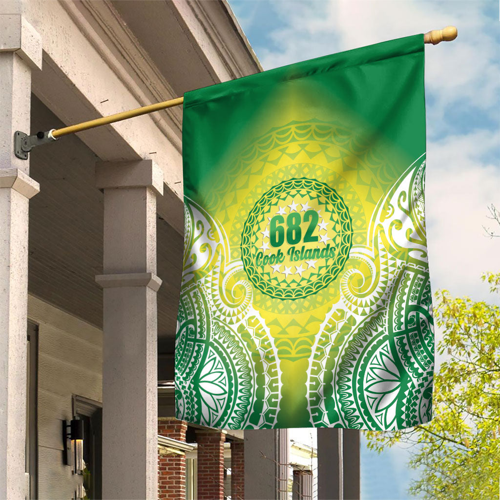 Cook Islands 682 Garden Flag Kuki 'Airani Area Code Proud LT14 House Flag Green - Polynesian Pride