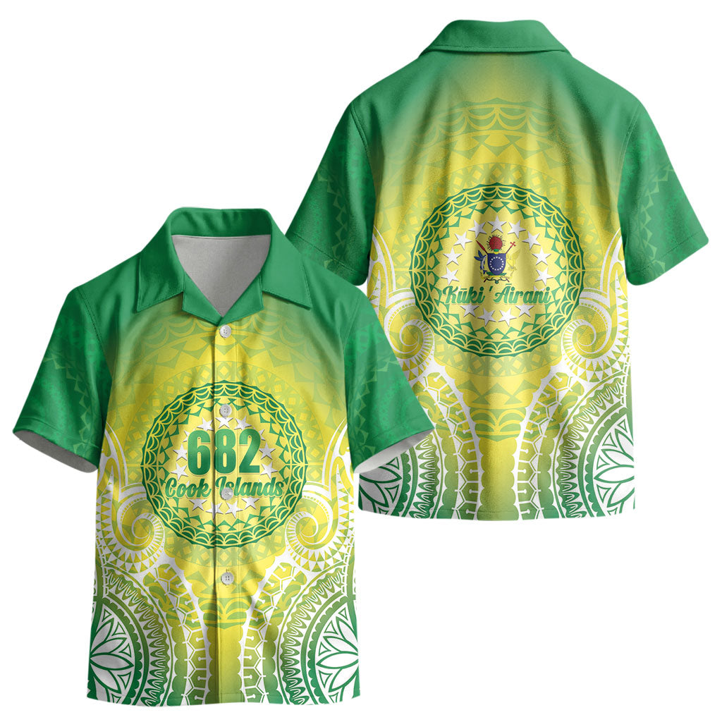 Cook Islands 682 Kid Hawaiian Shirt Kuki 'Airani Area Code Proud LT14 - Polynesian Pride