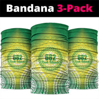 Cook Islands 682 Neck Gaiter Kuki 'Airani Area Code Proud LT14 package One Size: 25*50cm Green - Polynesian Pride