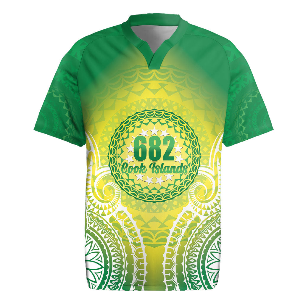Cook Islands 682 Rugby Jersey Kuki 'Airani Area Code Proud LT14 Green - Polynesian Pride