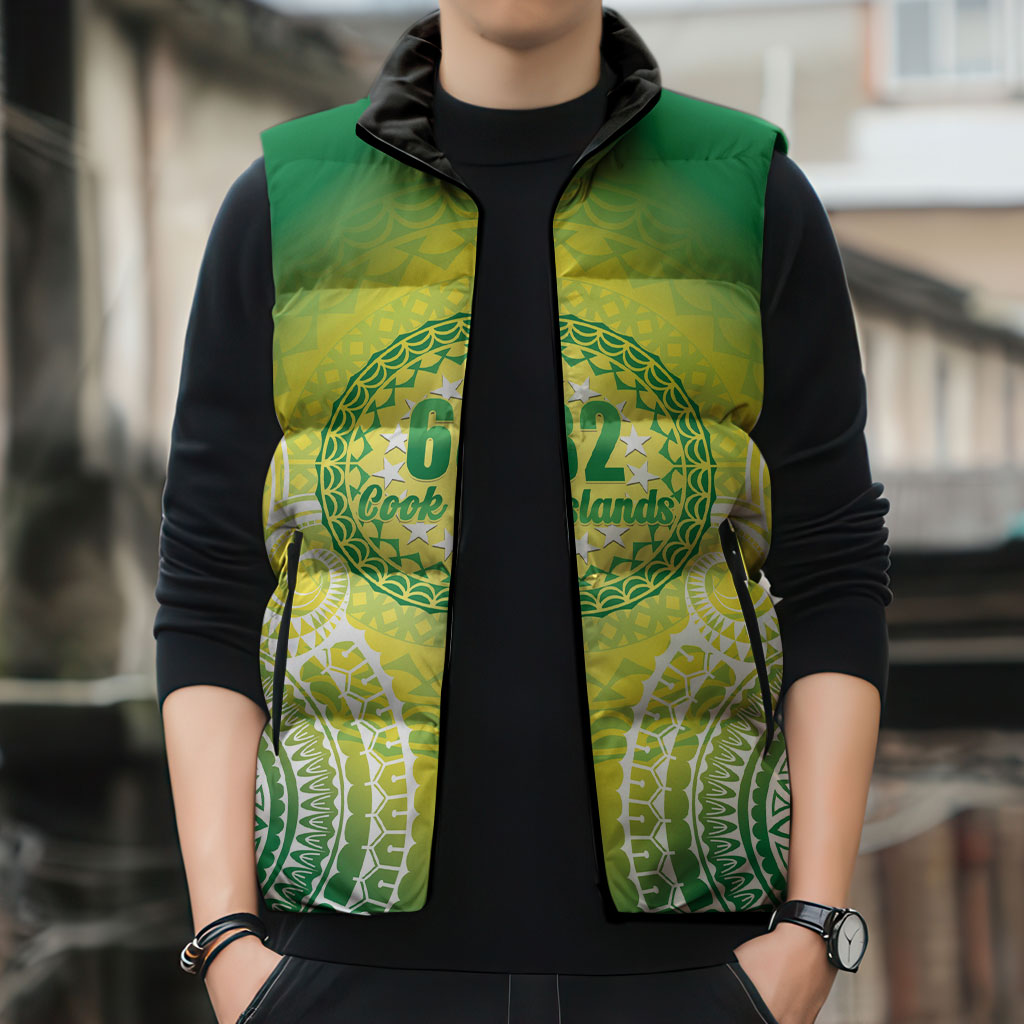 Cook Islands 682 Sleeveless Puffer Jacket Kuki 'Airani Area Code Proud LT14 - Polynesian Pride