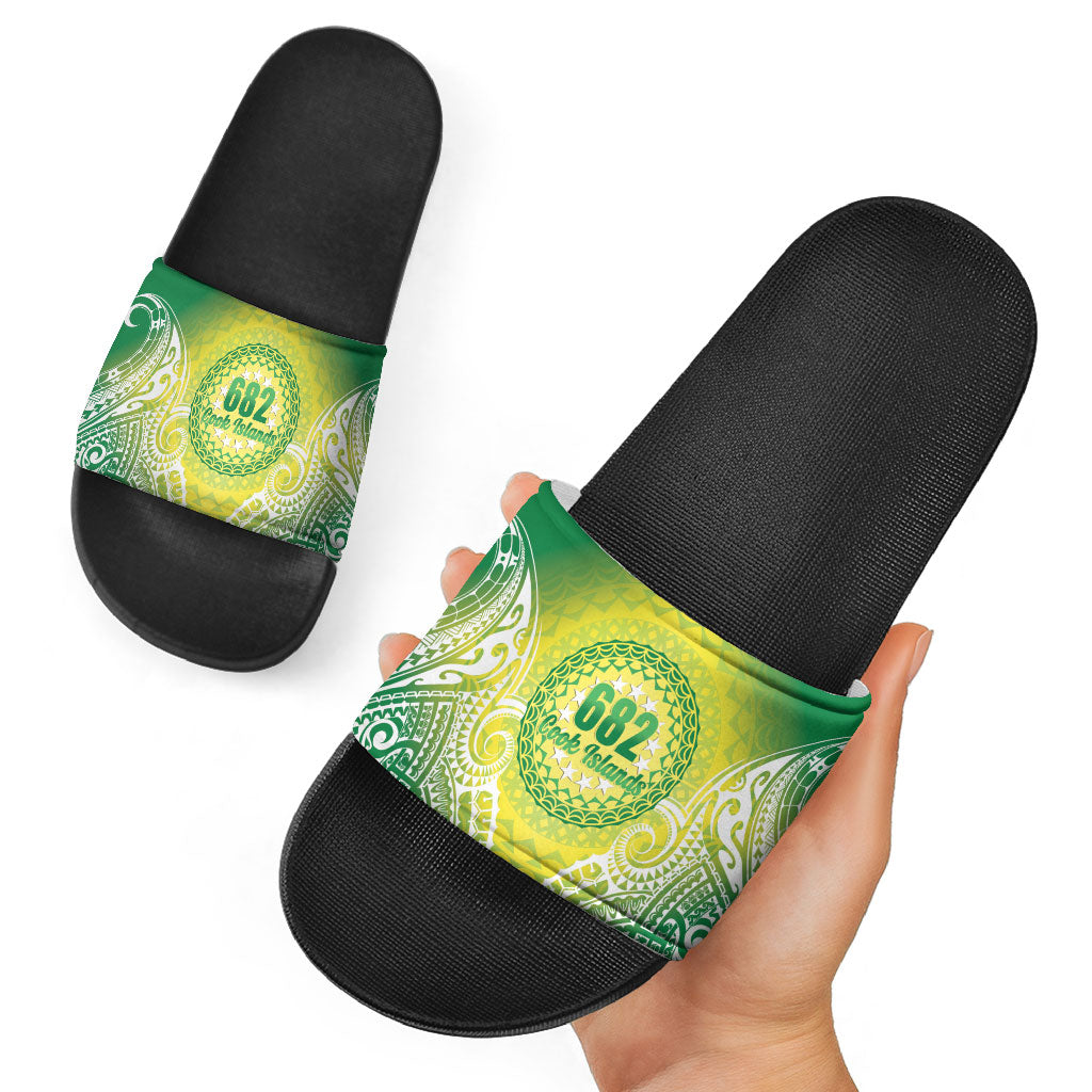 Cook Islands 682 Slide Sandals Kuki 'Airani Area Code Proud LT14 - Polynesian Pride