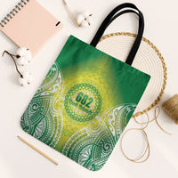 Cook Islands 682 Tote Bag Kuki 'Airani Area Code Proud LT14 Black Strap One Size Green - Polynesian Pride
