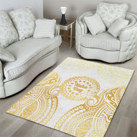 Cook Islands Gospel Day Area Rug Happy Nuku Day Tiare Maori Gold LT14 - Polynesian Pride