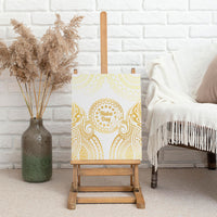 Cook Islands Gospel Day Canvas Wall Art Happy Nuku Day Tiare Maori Gold LT14 - Polynesian Pride