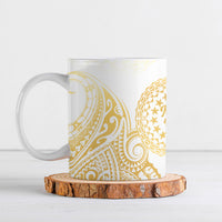 Cook Islands Gospel Day Ceramic Mug Happy Nuku Day Tiare Maori Gold LT14 Gold - Polynesian Pride