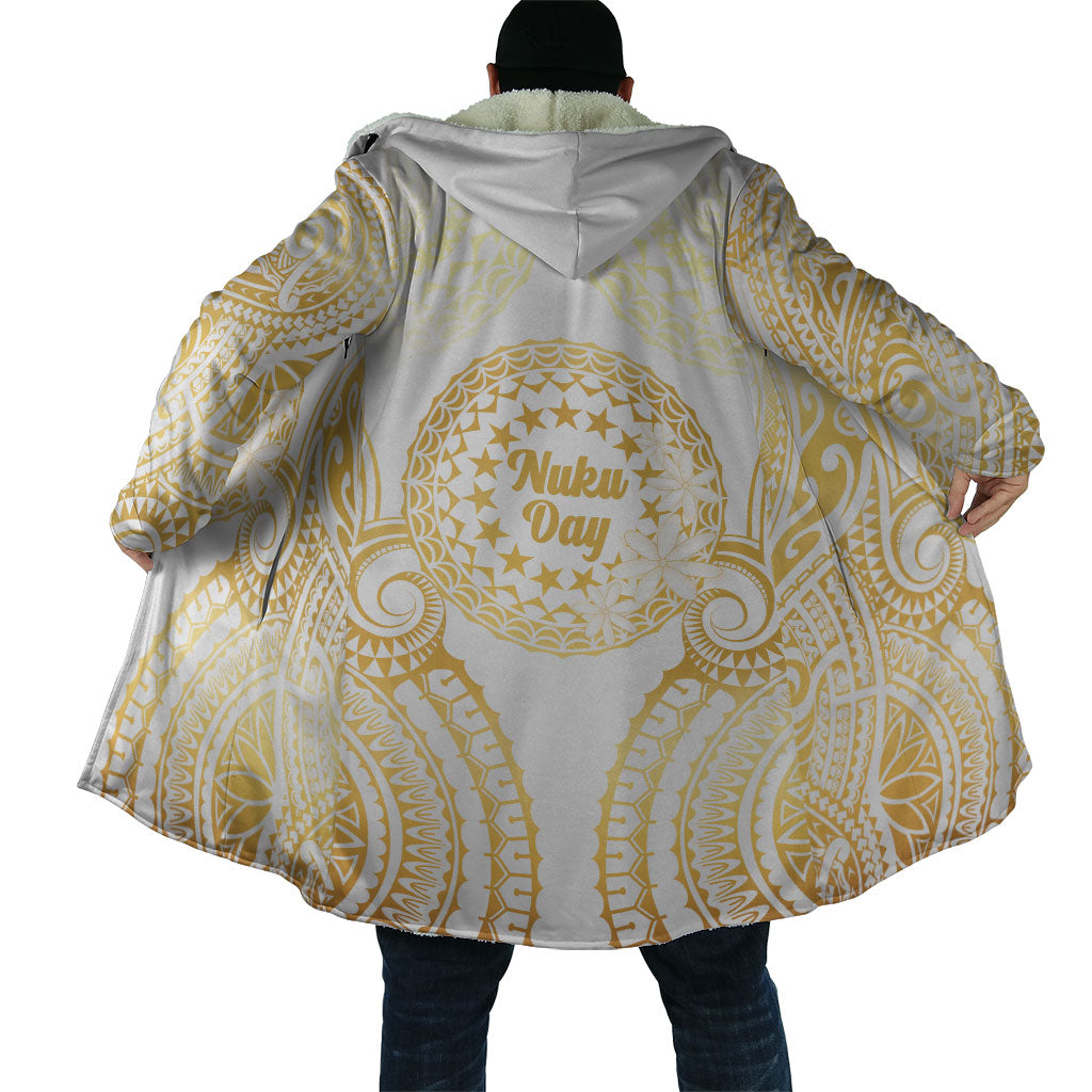 Cook Islands Gospel Day Cloak Happy Nuku Day Tiare Maori Gold LT14 - Polynesian Pride