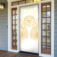 Cook Islands Gospel Day Door Cover Happy Nuku Day Tiare Maori Gold LT14 - Polynesian Pride