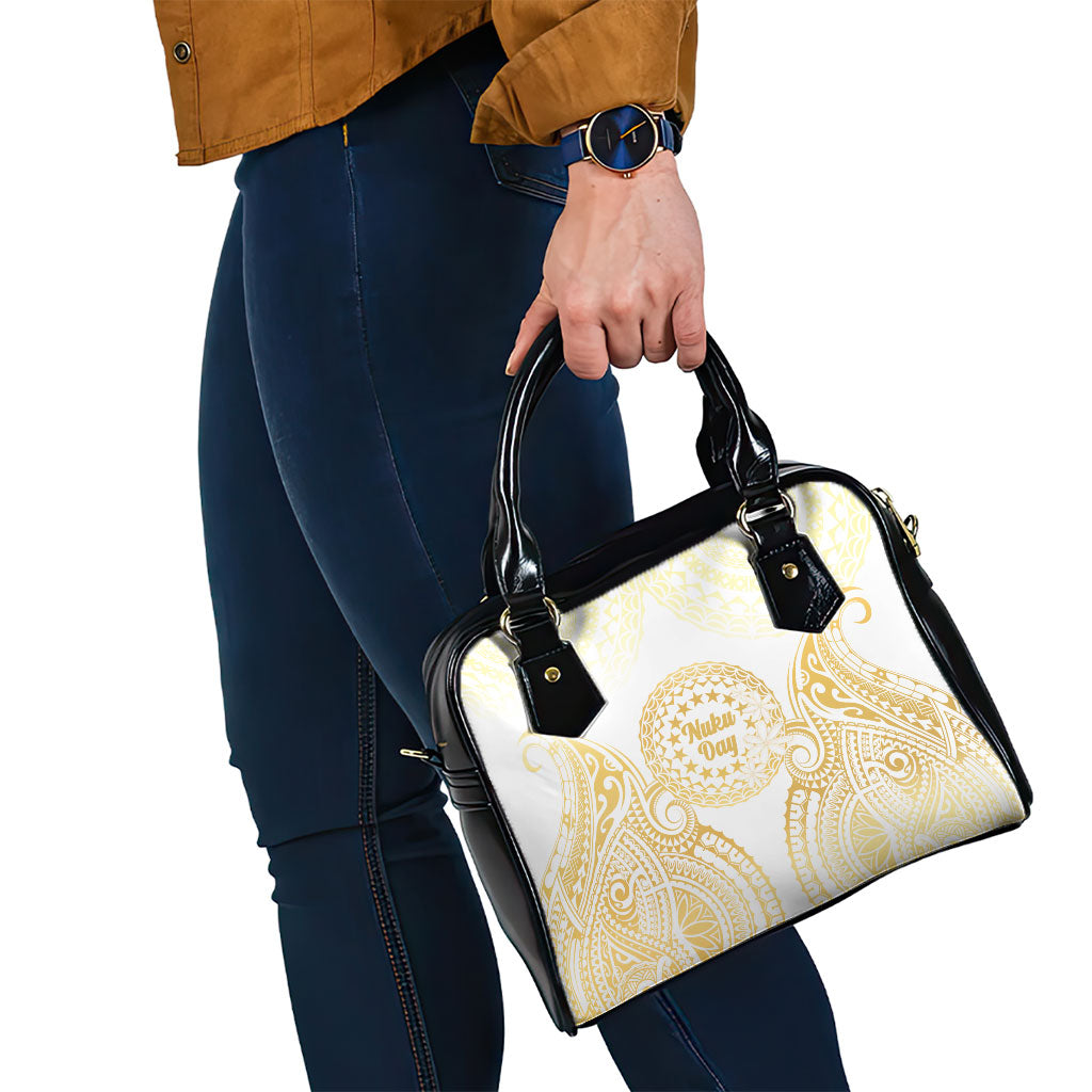 Cook Islands Gospel Day Shoulder Handbag Happy Nuku Day Tiare Maori Gold LT14 - Polynesian Pride