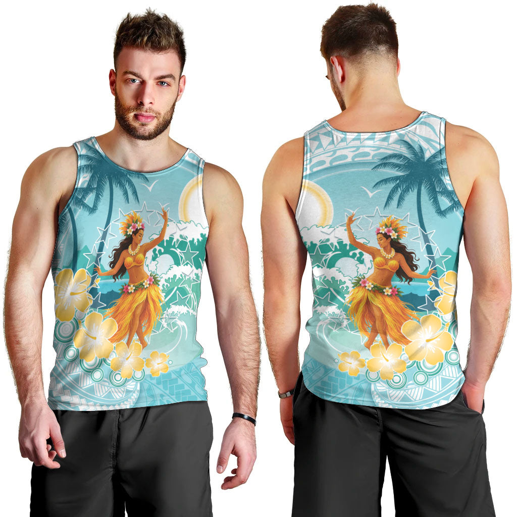 Ura Cook Islands Men Tank Top Kuki 'Airani Traditional Dance Tropical Vibes LT14 - Polynesian Pride