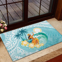 Ura Cook Islands Rubber Doormat Kuki 'Airani Traditional Dance Tropical Vibes LT14 - Polynesian Pride