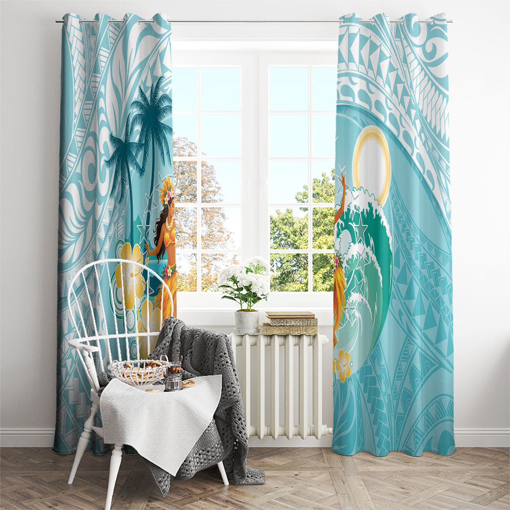Ura Cook Islands Window Curtain Kuki 'Airani Traditional Dance Tropical Vibes LT14 - Polynesian Pride