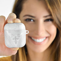 Peniamina Gospel Day Niue AirPods Case Cross Dove Hiapo Pattern White LT14 - Polynesian Pride