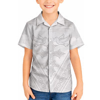Peniamina Gospel Day Niue Hawaiian Shirt Cross Dove Hiapo Pattern White LT14 - Polynesian Pride