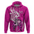 Polynesia Breast Cancer Awareness Hoodie Think Pink Polynesian Ribbon White Version LT14 - Polynesian Pride