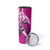 Polynesia Breast Cancer Awareness Skinny Tumbler Think Pink Polynesian Ribbon White Version